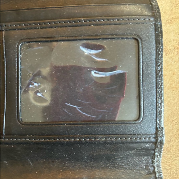 Coach Blue & Black Tri Fold Wallet - Picture 5 of 7